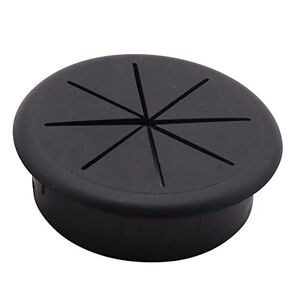 2PCS 2Inch (50mm) Desk Cord Grommets Wire Cable Hole Cover for Office PC Desk Cable Cord Cover Black (Black- 2pcs)