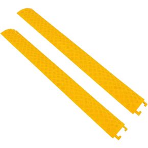 Pyle 39 Inch Durable Cable Protective Ramp Cover - Safely Conceals Wire/Hose/Pipe & Driveway Protective, Supports 11000lbs Single Channel Heavy Duty Cord Track Floor Protection 39.4"x5.11"x0.78