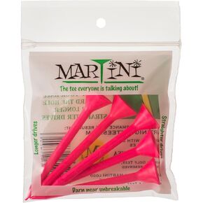 Sports Martini Golf 3-1/4" Durable Plastic Tees 5-Pack (Pink)