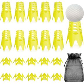 Golf Simulator Tees 20Pcs Plastic Golf Tees for Outdoor Indoor Home Training Practice Simulator Golf Tees Golf Mat Tees for Winter Turf Driving Range 10 Tall+10 Short+1 Mesh Bag