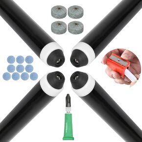 2-Piece 58'' Pool Stick Cue Stick with 13mm tip, 18 oz 18.5 oz Pool Cue Billiard House Bar Pool Cue, Pack of 4 in Saudi Arabia