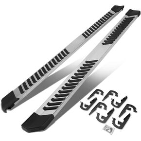 DNA Motoring STEPB-ZTL-8087-SLSS Pair 6" Width Stainless Steel Running Board Step Bar,Silver