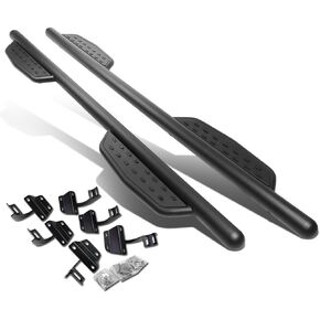 DNA Motoring STEPB-GBP-007 Side Step Nerf Bar Running Board w/Downpipe Step Compatible with 15-22 F150 Super Crew Cab, Matte Black