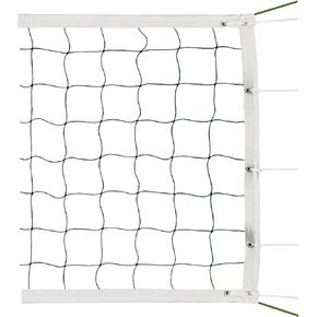 Official Tournament Volleyball Net Outdoor with Tear-Resistant Border| 2 Aircraft Wire Rope Top & Bottom, Heavy Duty 32x3FT Volleyball Net for Backyard Schoolyard Beach, Pro Volleyball Net