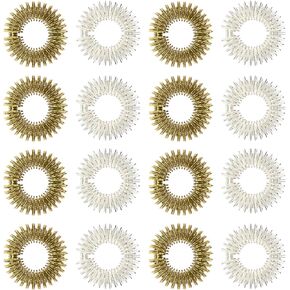 Wisdompro 16 Pack Spiky Sensory Finger Rings, Stress Relief Fidget Ring for Teens and Adults - 8 Colors