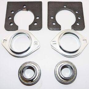 Go Kart Mini Chopper 1" Bearing Kit - 2 Bolt Flange With Square Hangers