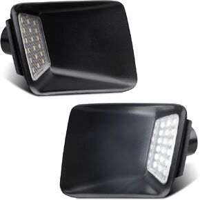 NDRUSH LED License Plate Light Tag Lamp Assembly Compatible with 2004-2012 Chevy Colorado GMC Canyon Pickup, 6000K White, Pack of 2
