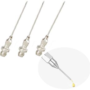 3pcs Grease Injector Needles, Mini Portable Bearing Grease Needle Nozzle, Detachable Grease Needle for Ball Joints Needle Air Nozzle Injecting Grease Tool.