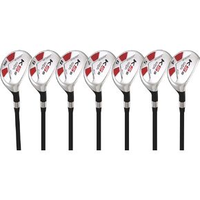 Majek Men's Golf All Hybrid Complete Full Set, which Includes: #4, 5, 6, 7, 8, 9, PW Senior Flex Right Handed New Utility “A" Flex Club