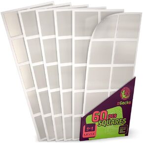 Large Mounting Squares Double Sided - Sticky Tack Wall Hanging - Poster Putty Walls Removable - Picture Hangers Without Nails - Double Sided Tape Heavy Duty - Double Stick Carpet and Rug Tape