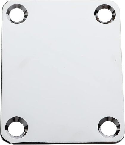 Electric Guitar Neck Plate with Screws for Replacement Electric Guitar Part for Strat Tele Guitar (Color Silver) in Saudi Arabia