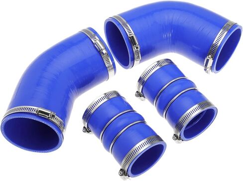 6.6 Hose Boot Kit for Chevrolet for Chevy for GMC Sierra 2500 3500 6.6L 32V LLY Duramax 2004.5-2007 Blue with T Bolt Clamp in Kuwait