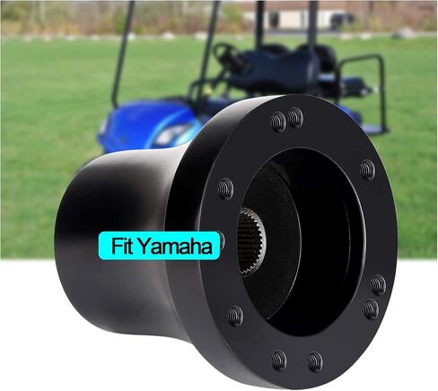 عجلة قيادة عربة الجولف مناسبة لـ EZGO RXV & TXT، Club Car DS، Club Car Precedent، Yamaha، معظم عربة الجولف (محول EZGO TXT&RXV - أسود) in Saudi Arabia