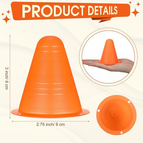 240 قطعة من مخاريط الرشاقة الصغيرة مقاس 3 بوصات للأطفال، مخاريط كرة القدم للتدريب على بناء كرة السلة ومعدات ممارسة كرة السلة البلاستيكية مخروط علامة المجال للتزلج على الجليد في الهواء الطلق والأنشطة الرياضية الداخلية in Kuwait