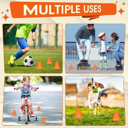 240 قطعة من مخاريط الرشاقة الصغيرة مقاس 3 بوصات للأطفال، مخاريط كرة القدم للتدريب على بناء كرة السلة ومعدات ممارسة كرة السلة البلاستيكية مخروط علامة المجال للتزلج على الجليد في الهواء الطلق والأنشطة الرياضية الداخلية in Kuwait