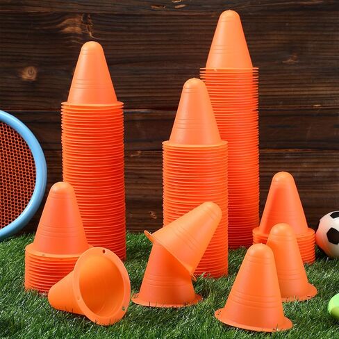 240 قطعة من مخاريط الرشاقة الصغيرة مقاس 3 بوصات للأطفال، مخاريط كرة القدم للتدريب على بناء كرة السلة ومعدات ممارسة كرة السلة البلاستيكية مخروط علامة المجال للتزلج على الجليد في الهواء الطلق والأنشطة الرياضية الداخلية in Kuwait