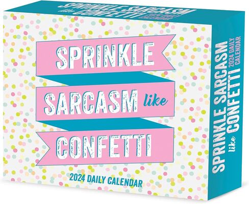 Willow Creek Press Spread Sarcasm Like Confetti Daily 2024 Box/Desk Calendar (5.86" x 4.72") in Saudi Arabia