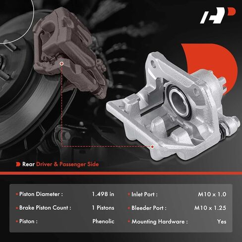 مجموعة فرجار قرص الفرامل الممتازة مع دعامة متوافقة مع Honda CR-V CRV 2007-2011، Accord Crosstour 2010-2011 وAcura RDX 2007-2012 - السائق الخلفي والراكب (مجموعة قطعتين) in Saudi Arabia