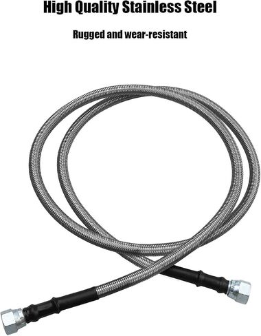 52 Inch Transmission Cooler Hose Fitting Fits for Chevy Ford Mopar GM GMC Buick Cadillac Cars and Trucks, Stainless Steel Braided Lines Replace TH350 700R4 TH400 in Saudi Arabia