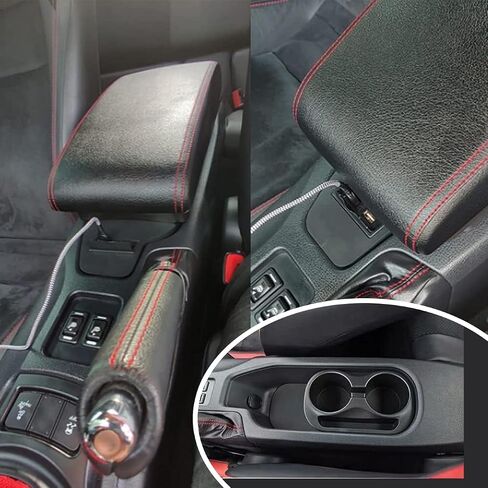 Consoles Armrest For TOYOTA 86 GT86 / Subaru Brz Center Dual Storage Box for Scion FR-S 2012-2020 (Red Stitches) in Saudi Arabia