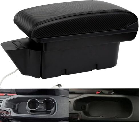Consoles Armrest For TOYOTA 86 GT86 / Subaru Brz Center Dual Storage Box for Scion FR-S 2012-2020 (Red Stitches) in Saudi Arabia