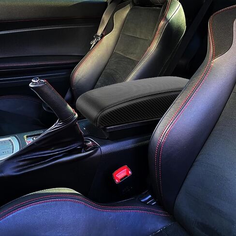 Consoles Armrest For TOYOTA 86 GT86 / Subaru Brz Center Dual Storage Box for Scion FR-S 2012-2020 (Red Stitches) in Saudi Arabia