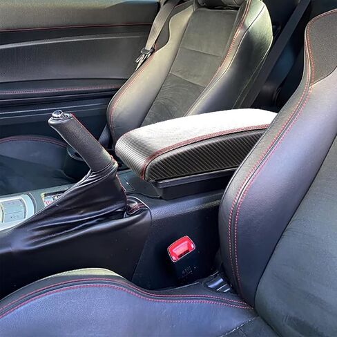 Consoles Armrest For TOYOTA 86 GT86 / Subaru Brz Center Dual Storage Box for Scion FR-S 2012-2020 (Red Stitches) in Saudi Arabia