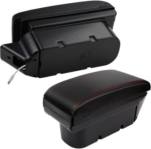 Consoles Armrest For TOYOTA 86 GT86 / Subaru Brz Center Dual Storage Box for Scion FR-S 2012-2020 (Red Stitches) in Saudi Arabia