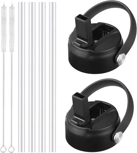 Straw Lid for Hydro Flask Wide Mouth 32 40 oz, Straw Lids with Flexible Handle and Straws Compatible with HydroFlask, Replacement Sports Flex Cap Wide Mouth Top 32 40 oz in Kuwait