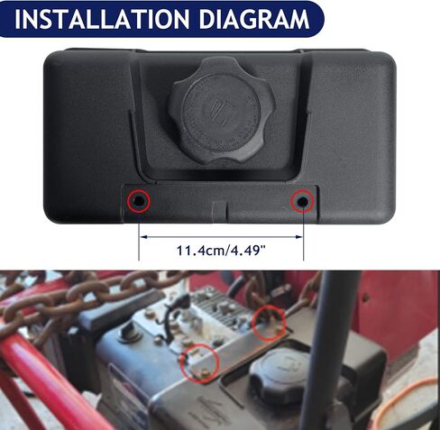 خزان وقود 691993 - خزان وقود بلاستيكي بسعة 4 لتر مع غطاء وصمام إغلاق مناسب لمحركات معدات الحديقة والحدائق، وبعض منفاخ الثلج المحدد، والحراثة، ومقسم السجل للتركيب عن بعد in Kuwait