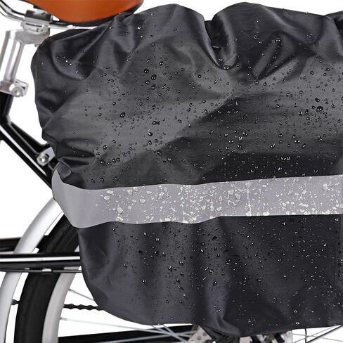 سلة دراجة، سلة دراجة منسوجة من الخوص مع غطاء مقاوم للمطر، سلة دراجة منسوجة يدويًا مع دعامة معدنية مدمجة، سلال نزهة من الخوص بمقبض، سلة دراجة بمقبض أمامي من الخوص قابلة للفصل in Kuwait