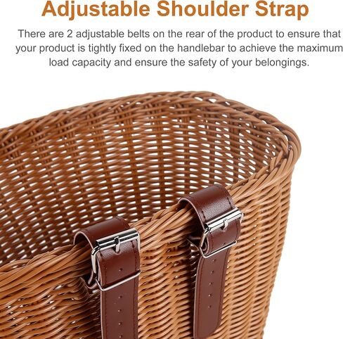 Bicycle Basket Cute Good Looking Baskets for Bike to Place Belongings Bicycle Basket Accessories with Leather Belt Easy to Attach Bicycle Front Handlebar Bicycle Basket in Kuwait