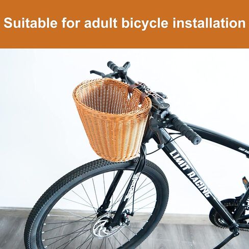 Bicycle Basket Cute Good Looking Baskets for Bike to Place Belongings Bicycle Basket Accessories with Leather Belt Easy to Attach Bicycle Front Handlebar Bicycle Basket in Kuwait