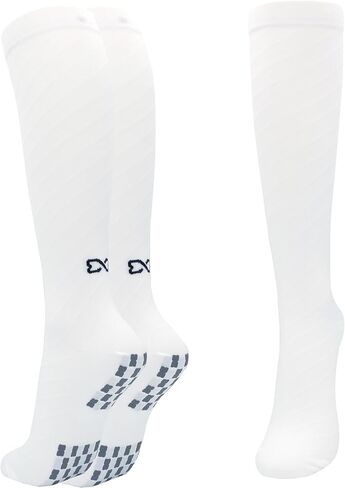 WE FOOT Dual Grip PLUS Compression Knee Sports Socks Anti-Slip Socks for Men Women Running Marathon Pressure in Saudi Arabia