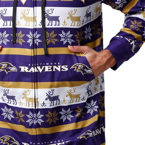 FOCO NFL Unisex-Adult NFL Team Logo Pajamas One Piece Onsie in Saudi Arabia