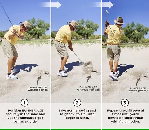 Golf Training Practice Tool for Sand Bunker–Sand Trap Training Aid – for Golfers of All Ages and Skill Levels – 10.5 inches L x 5 inches W x 3.75 inches H in Saudi Arabia