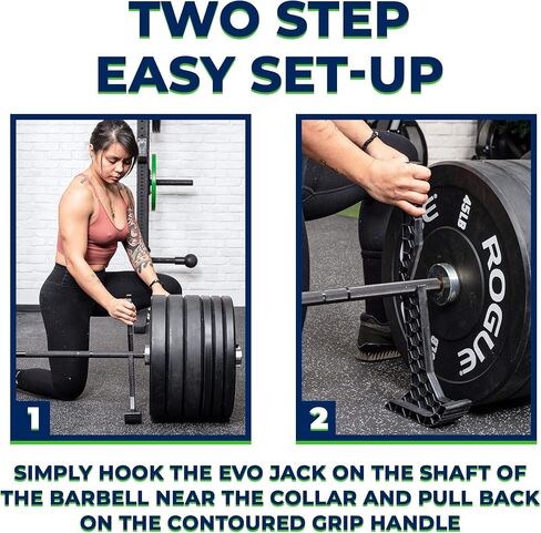 ABMAT Genesis Jack Evo - مدمج ومحمول - تفريغ 800 رطل من الحديد - مقبض غير قابل للانزلاق مناسب لتحميل تفريغ لوحات الوزن للأثقال - الرفع المميت ورفع الأثقال in Kuwait