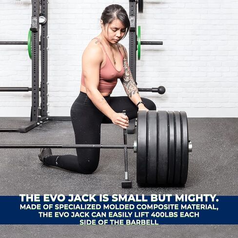 ABMAT Genesis Jack Evo - مدمج ومحمول - تفريغ 800 رطل من الحديد - مقبض غير قابل للانزلاق مناسب لتحميل تفريغ لوحات الوزن للأثقال - الرفع المميت ورفع الأثقال in Kuwait