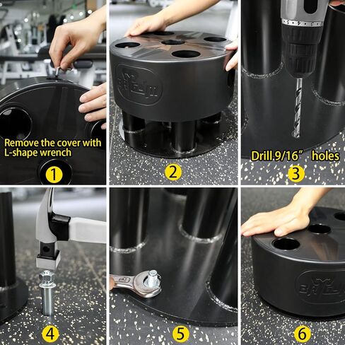 حامل أثقال على الأرض لحمل أثقال أوليمبية مقاس 1 بوصة و2 بوصة، وقضبان EZ، وقضبان سداسية، وقضبان فخ (لخمسة أثقال) in Kuwait