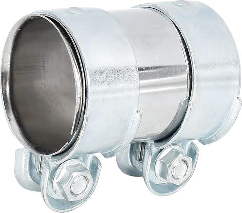 Exhaust Pipe Sleeve Connector Clamp Coupler 12793501 62 x 94 mm Exhaust Band Clamp Sleeve for Volkswagen Jetta 2005-2014 Stainless Steel Silver Tone in Saudi Arabia