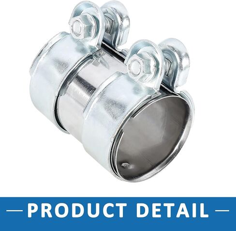 Exhaust Pipe Sleeve Connector Clamp Coupler 12793501 62 x 94 mm Exhaust Band Clamp Sleeve for Volkswagen Jetta 2005-2014 Stainless Steel Silver Tone in Saudi Arabia