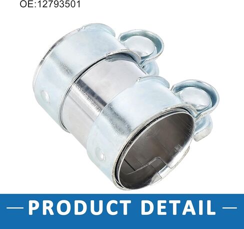 Exhaust Pipe Sleeve Connector Clamp Coupler 12793501 62 x 94 mm Exhaust Band Clamp Sleeve for Volkswagen Jetta 2005-2014 Stainless Steel Silver Tone in Saudi Arabia