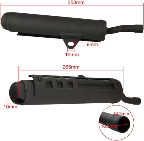 FLYPIG Silencer Muffler for Yamaha PW80 PW 80 Pit Dirt Bike in Saudi Arabia