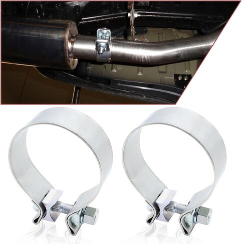 2.75 Inch Exhaust Clamp Stainless Steel Narrow Band Muffler Clamp(2 Pcs) in Saudi Arabia