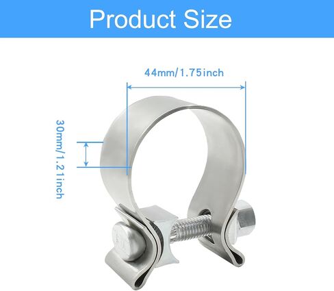 2.75 Inch Exhaust Clamp Stainless Steel Narrow Band Muffler Clamp(2 Pcs) in Saudi Arabia