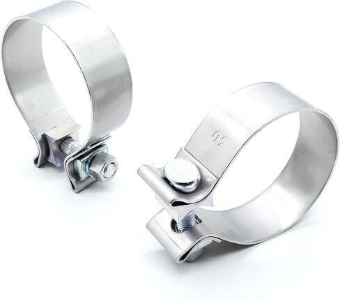2.75 Inch Exhaust Clamp Stainless Steel Narrow Band Muffler Clamp(2 Pcs) in Saudi Arabia