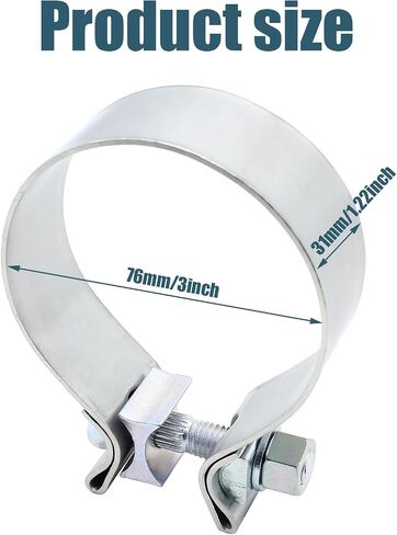 2.75 Inch Exhaust Clamp Stainless Steel Narrow Band Muffler Clamp(2 Pcs) in Saudi Arabia