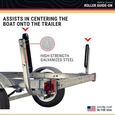 27610 Roller Guide-On with End Caps - Sturdy Replacement Part for Boat Trailers - 9" in Saudi Arabia