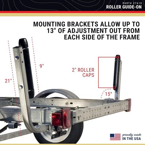 27610 Roller Guide-On with End Caps - Sturdy Replacement Part for Boat Trailers - 9" in Saudi Arabia
