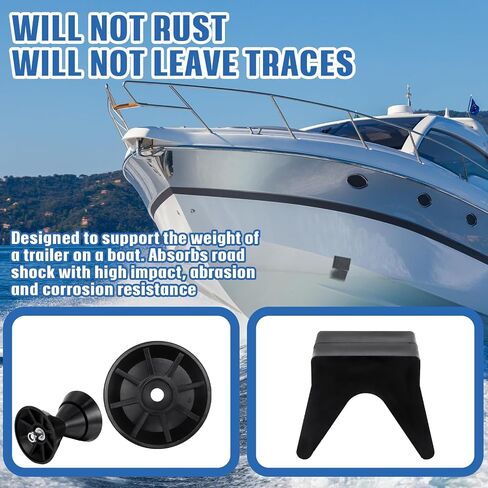 2 Pcs 3" Boat Trailer Roller Rubber Bow Set 3" Boat Trailer Roller Assembly with End Bells 1/2" Shaft, V Style Boat Trailer Bow Stop fits 3" Bracket with 1/2" Shaft in Saudi Arabia